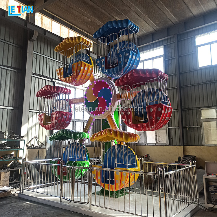 Indoor playground small ferris wheel manufacturer sale 10 seats electric miniature ferries wheel amusement park rides