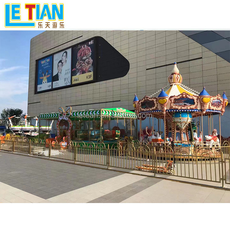 Kids amusement park rides factory customized fiberglass luxury carousel horses fairground merry go round carousel for sale