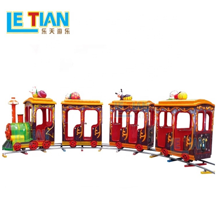 Carnival outdoor small tourist sightseeing track trains amusement  electric kids thomas train rides for sale