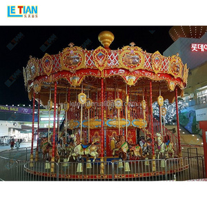 Large theme park double deck luxury carousel merry go round outdoor amusement rides factory price kids carousel horses for sale