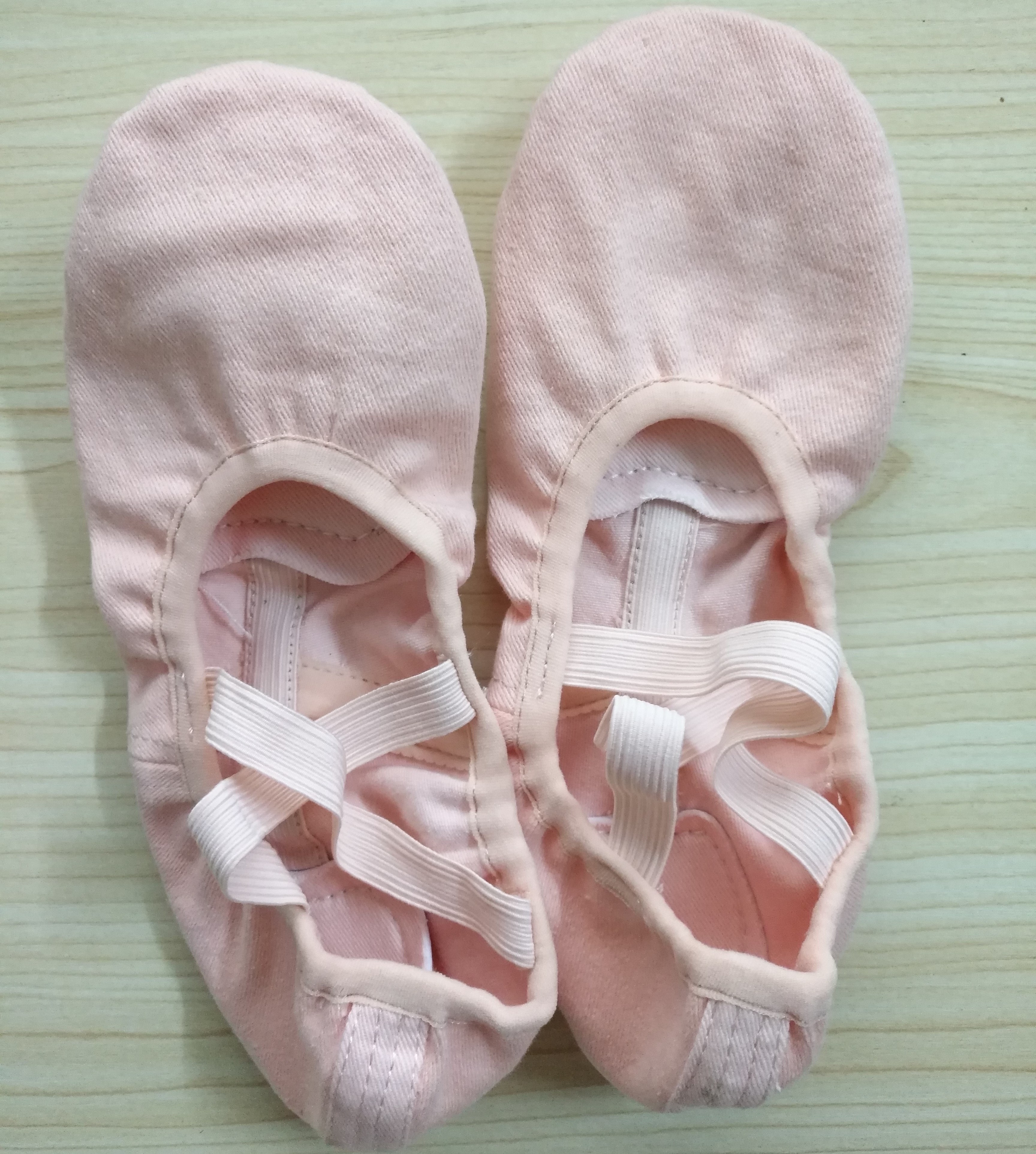 Pink Foldable Children Girls Split Sole Canvas Soft Dance Wear Stretch Double Layer Elastic Ballet Shoes Genuine Leather LT-CBS4