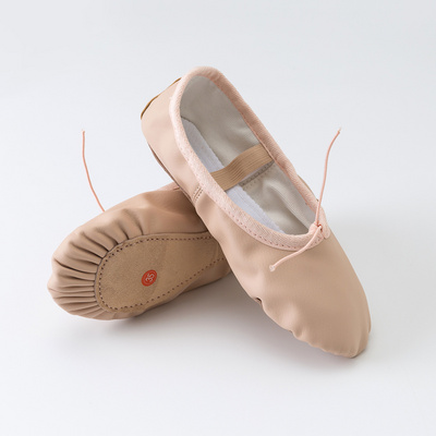 Pink Leather Full Sole Dance Ballet Shoes for children Ballerina Flats Soft Suede Sole Ballet shoes Split sole shoes women flats