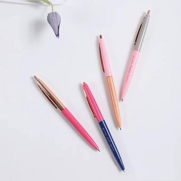 Promotional free cheap plastic gift ballpoint pen set with box 3 cute pens 1 box