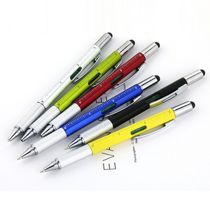 Multifunction Tool METAL Ball Pen Screwdriver Ruler Level Touch Stylus PLASTIC  Ballpoint Pen for promotional