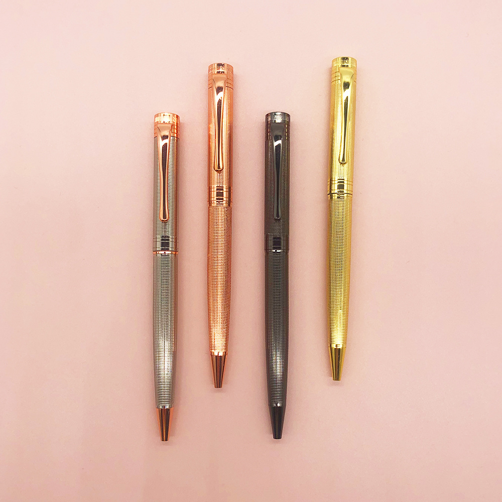 Gold pens plated rose gold ballpen golden pen porcelain custom printed engraved gold pen