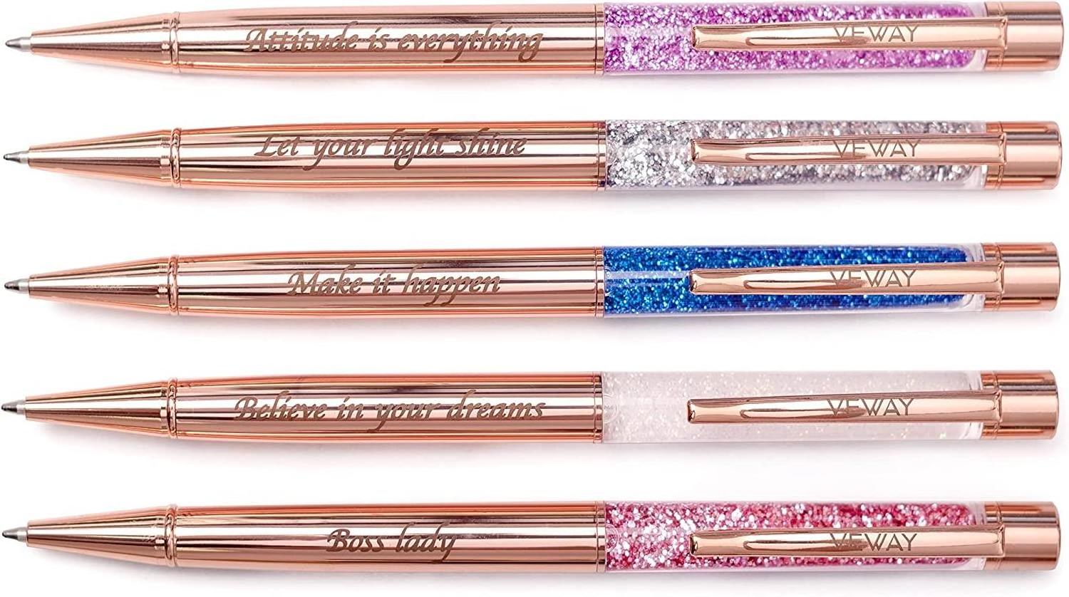 Luxury Pens For Women -Luxury Pen Set with 5 Refillable Pretty Fancy Pens gift set