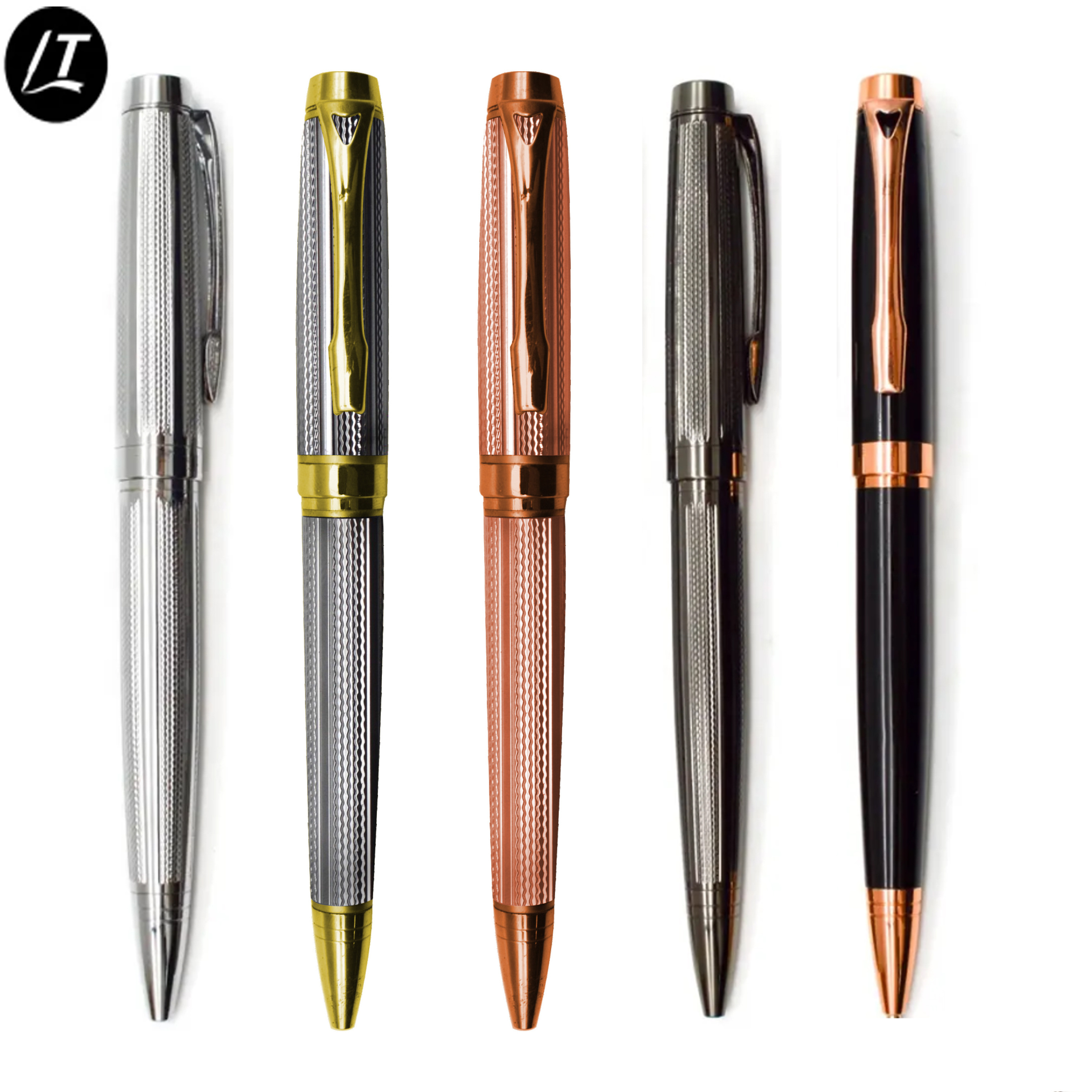 Customised very high quality pen set business gift box luxury engraved metal ballpoint pen