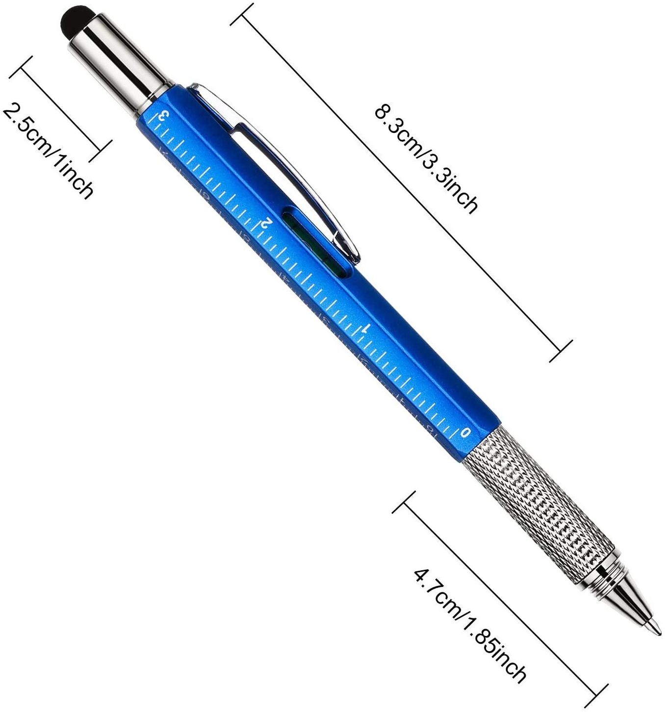 Multifunction Tool METAL Ball Pen Screwdriver Ruler Level Touch Stylus PLASTIC  Ballpoint Pen for promotional