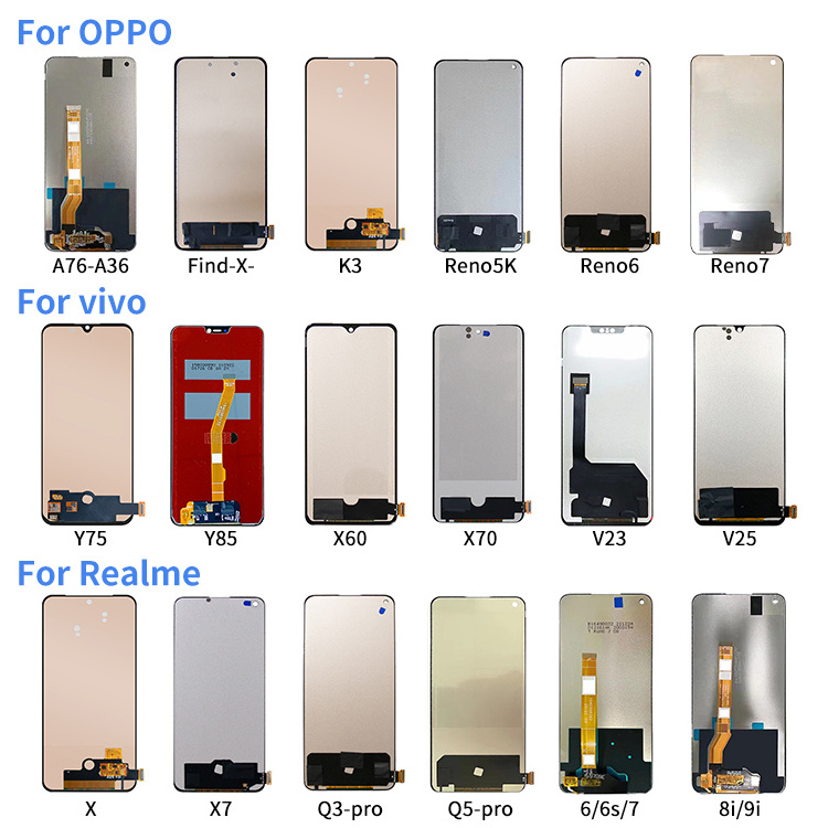 Factory all brand phone touch screen Lcd display pantalla wholesale Mobile phone Lcds for iphone samsung huawei tecno xiaomi LG