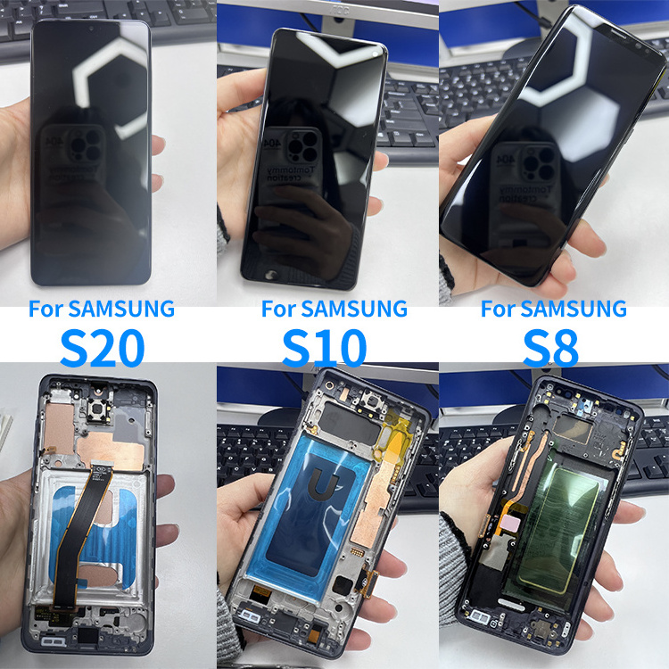 Mobile phone Lcd For samsung galaxy S5 S6 S7 S8 S9 S10 S20 S21 display original lcd touch screen for samsung s8 s9 s10 s20 plus