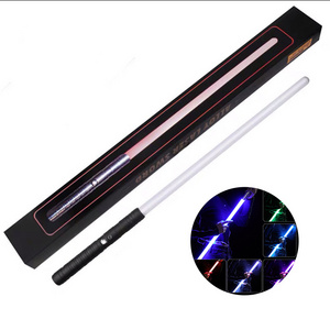 Metal handle RGB Lightsaber With Infinite Color Smooth Swing And Sound Effect Hand-held Upgraded Double Set