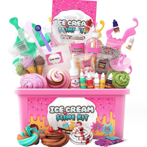 DIY Cake Chocolate Donuts& ice Cream Dessert Theme Slime Kit for Kids Party Favors to Make Butter Cloud and Foam Slime