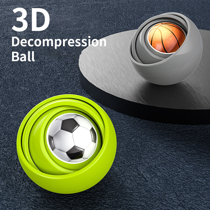 3d Decompression Ball Spinner Fidget Spinner Football Basketball Game For Kids Adult