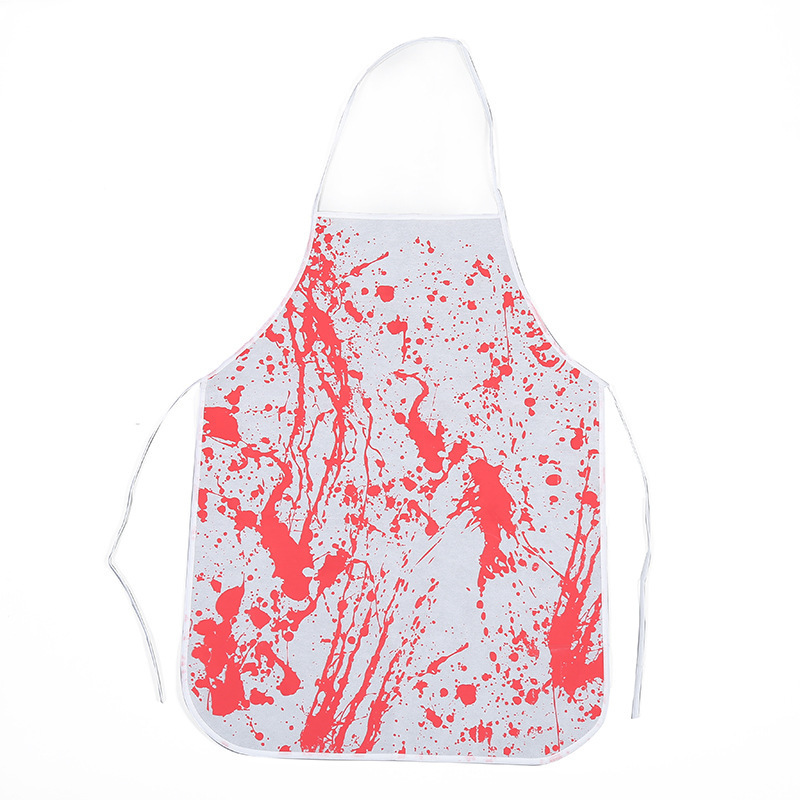 Halloween Unisex Horror Costume Props Cosplay Butcher Blood Apron Prank Supplies