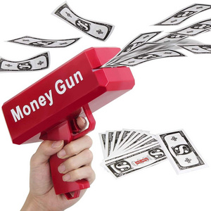 EE839 Hot Sale Super Spray Money Gun Toy Super Money Gun With 100 Presidential Dollar Party Toys Money Spray Gun