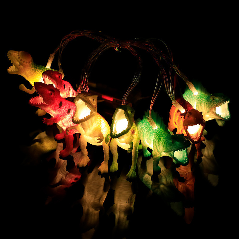 Children's Room Decoration Indoor Night Light Fairy Light Dinosaurs String Lights with Timer