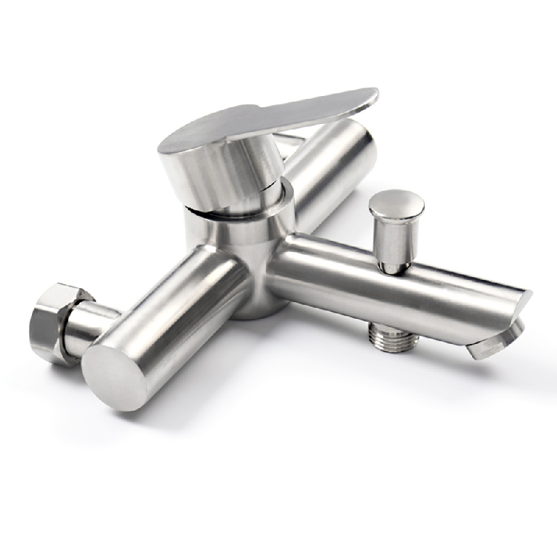 Hot Sale 304 Stainless Steel Tap Wall Mount Cold Hot Water Mixer Bathtub Tap