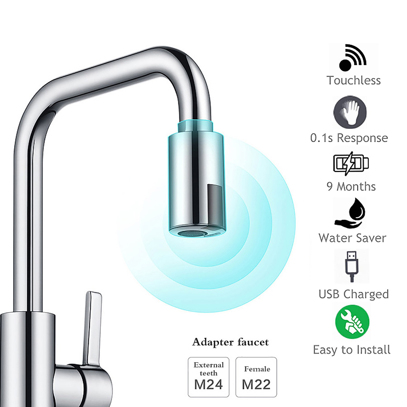 Touch Intelligent Sensor Non-Contact Faucet  Adapter Faucet Nozzle Kitchen Faucet