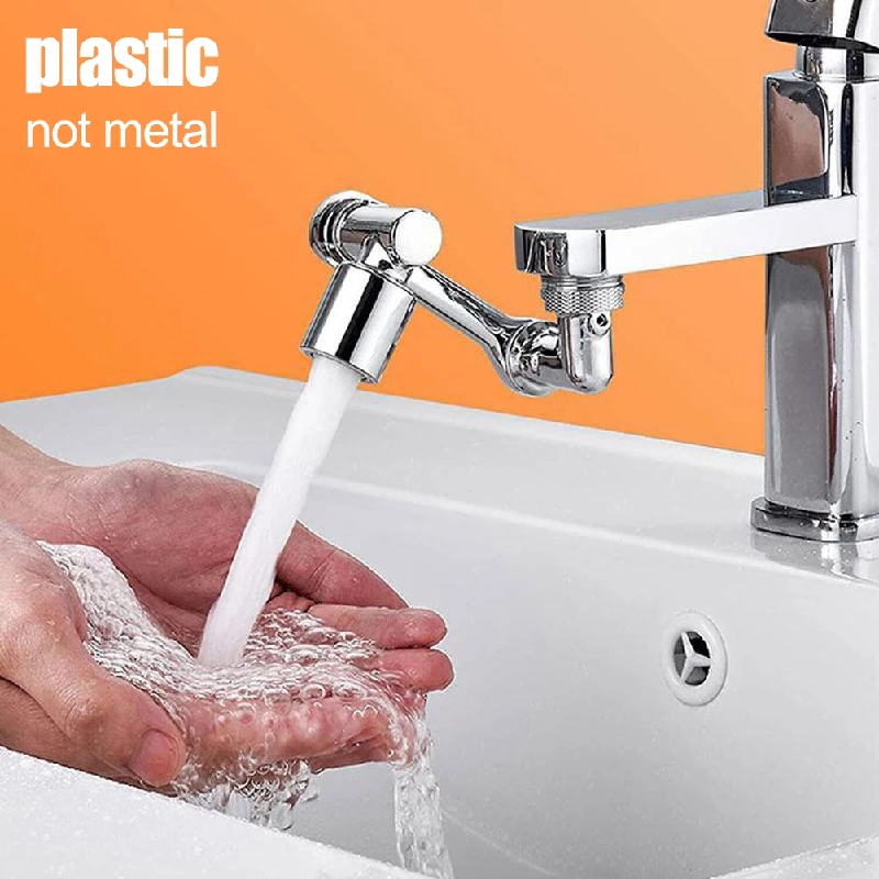 Swivel Robotic Arm Faucet Plastic Kitchen Sink Extension Faucet Rotatable Multifunctional Extension Faucet Universal 1080 Degree