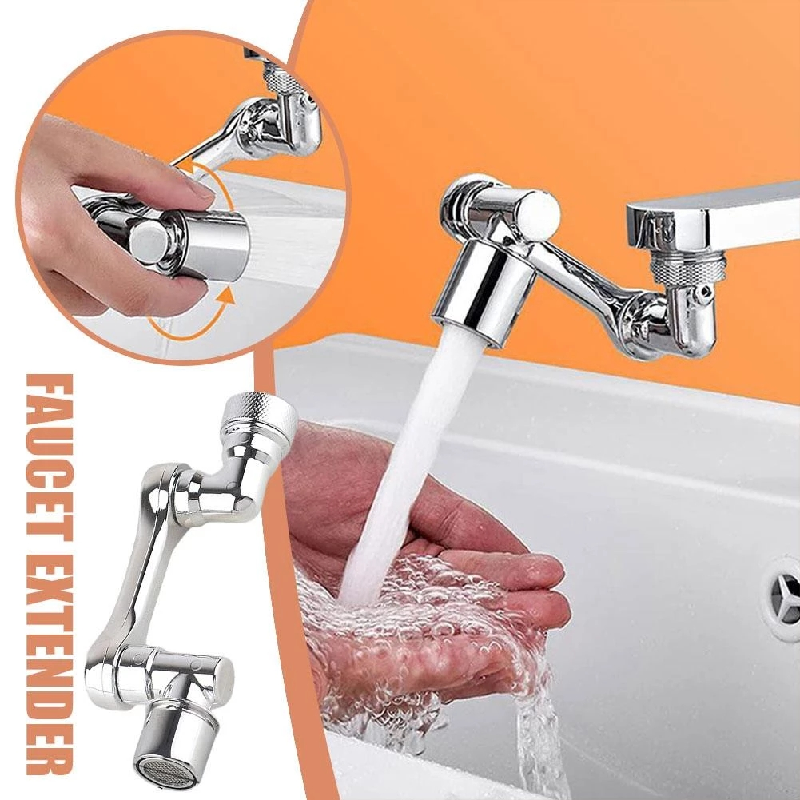 Swivel Robotic Arm Faucet Plastic Kitchen Sink Extension Faucet Rotatable Multifunctional Extension Faucet Universal 1080 Degree