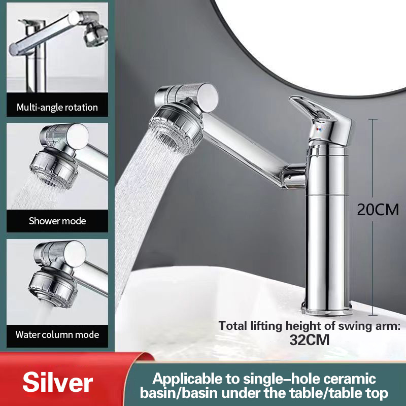 Universal rotation Basin Faucet Basin Sink Faucet Mixer Taps Aerator 2 In 1 Black Washbasin faucet basin