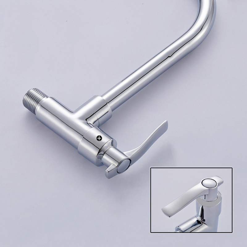 2023 Wall Mounted SinK Tap Rotatable Cold Water Tap Single Lever Flexible Pipe Household Kitchen Mixer Faucet