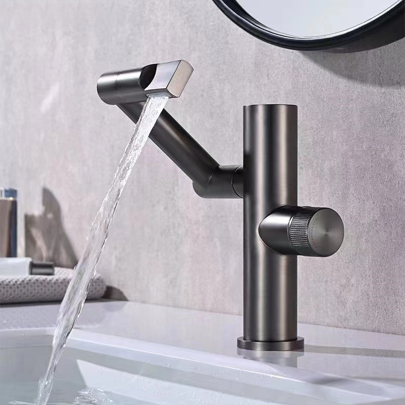 2023 Hot Sale  Brass Gunmetal White Digital Display Temperature Lavatory Basin Mixer Tap Sink Faucet