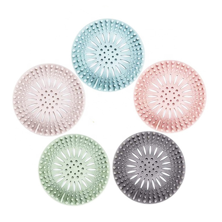 Practical Kitchen Bathroom Floor Shower Drain Cover Strainer Silicone Hair Stopper Sink Strainers for Hair Catcher OEM BSCI