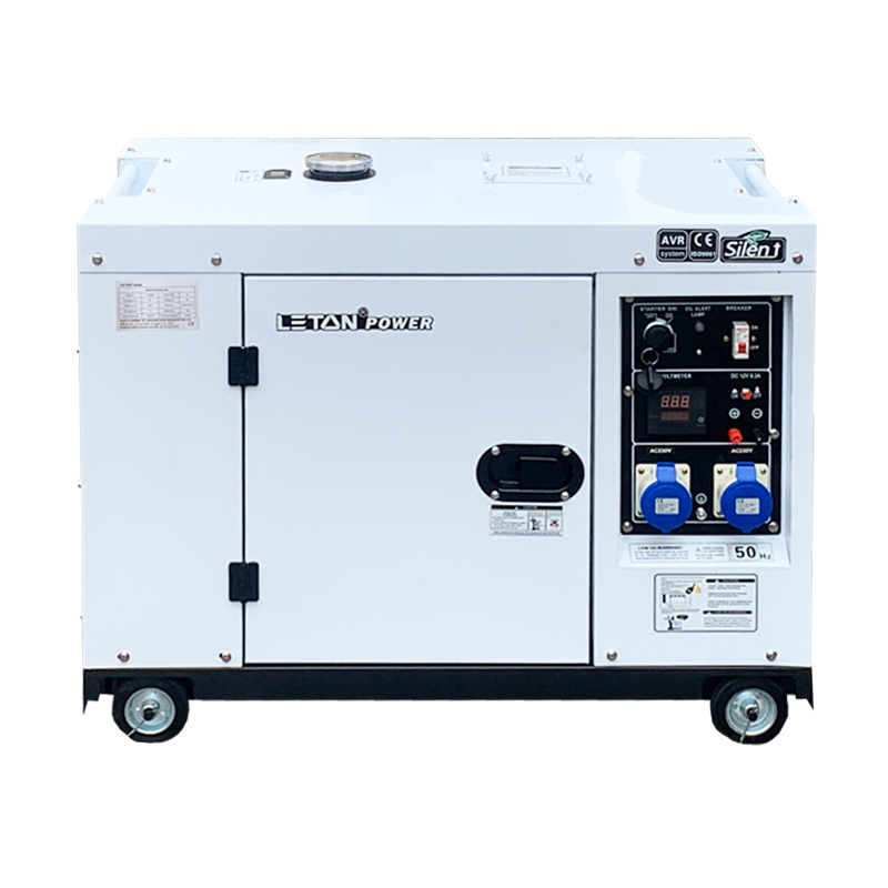 LETON power 10kw 3phase super silent portable diesel generator set price for 380v home use diesel generators