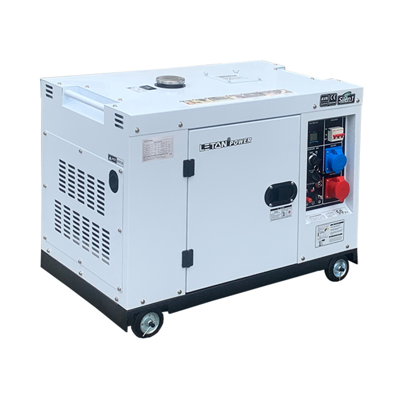 LETON power 10kw 3phase super silent portable diesel generator set price for 380v home use diesel generators