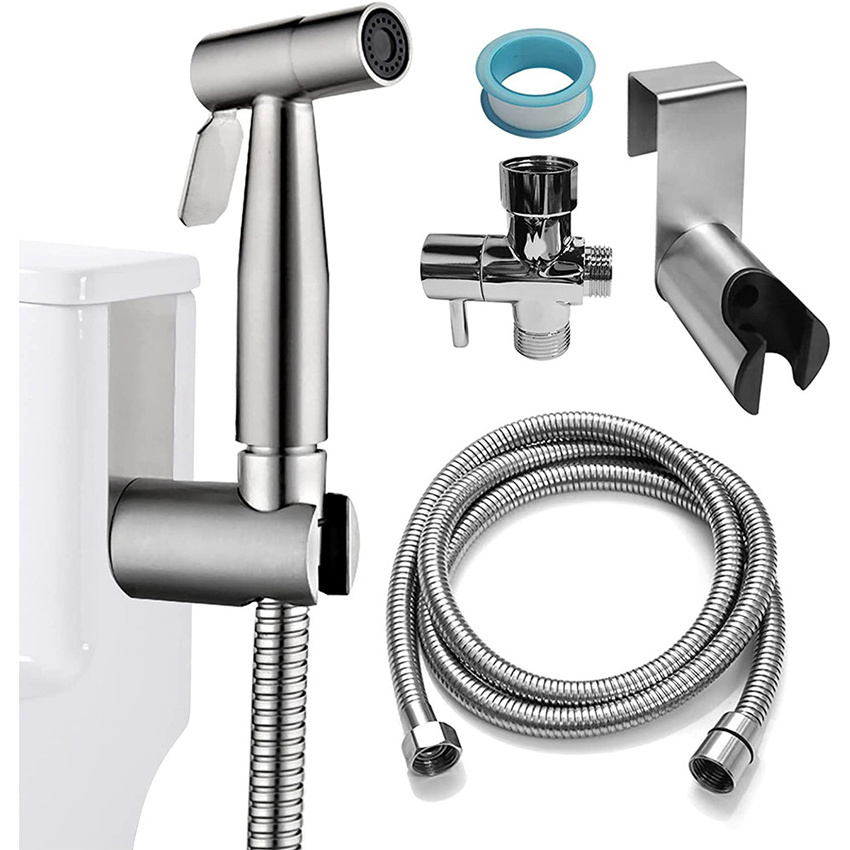 Leton Electric Cleaning Sprayer Adjustable Water Pressure Luxury Bathroom Handheld Bidet Sprayer Kit For Toilet