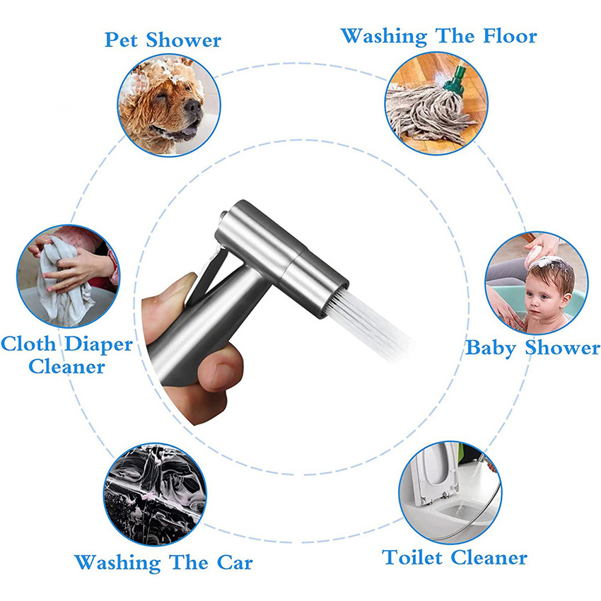 Automatic Electric Handheld Bidet Sprayer For Toilet Muslim Faucet Sprayer Shower