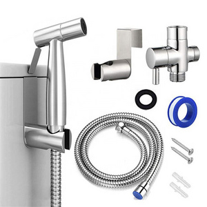 Modern Hot Selling Muslim Faucet Shower Set Stainless Steel High Pressure Handheld Bidet toilet Sprayer bidet set