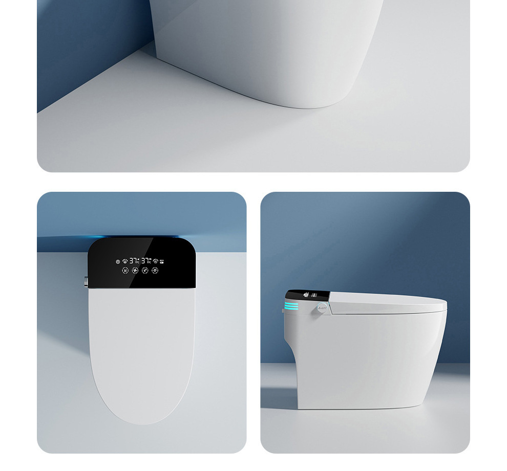 Modern automatic sanitary ware Floor Mounted Elongated Auto Flush Foot Sensor Concealed Water Tank Intelligent Smart Toilet