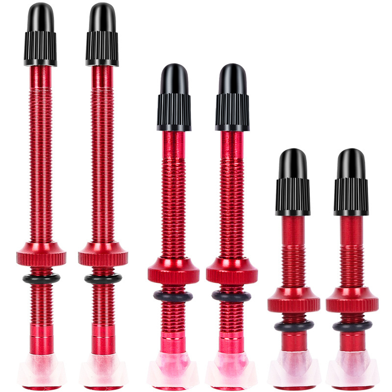 Lebycle Bike Tubeless Presta Valve Stem Alloy Presta Valve Stem Caps and Valve Core Remover Tool 40mm/60mm/80mm