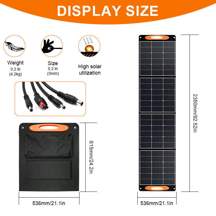 LETOPA US Warehouse 2023 New Arrival Solar Bag Solar Module Folding Solar Panel Foldable Solar Panel 60W 100W 200W 300W 400W 8KG