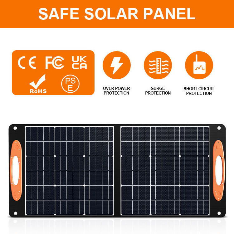 LETOPA US local warehouse Outdoor Camping Waterproof 100w Portable Folding Panel Monocrystalline Silicon Foldable PV Solar Panel