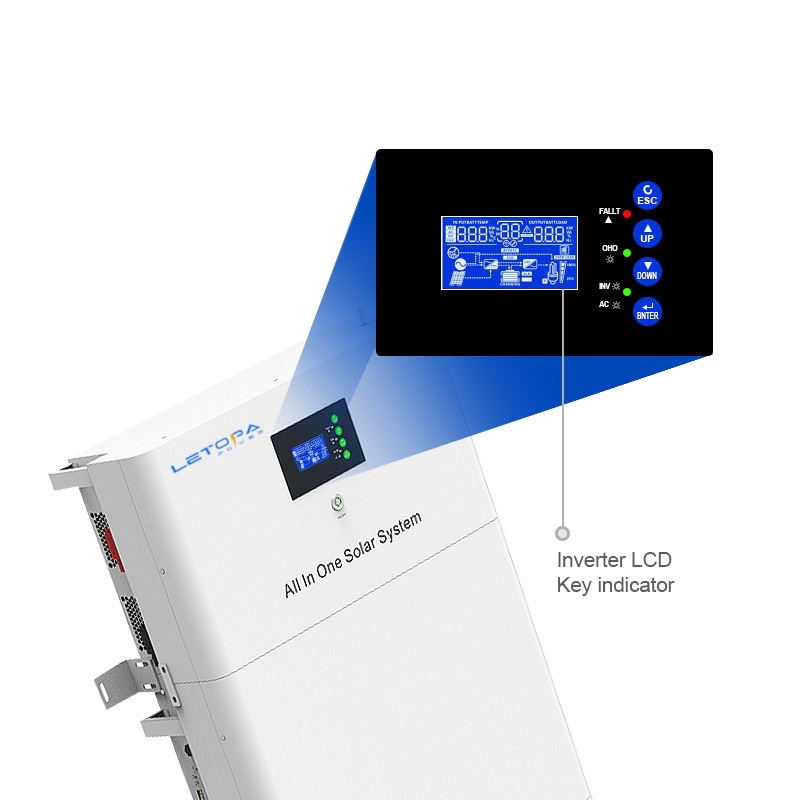 All In One 5kw Inverter 5kwh Lifepo4 Battery 48v 51.2v 100ah Lithium Ion Battery Pack Stackable 10kwh 15kwh 25kwh