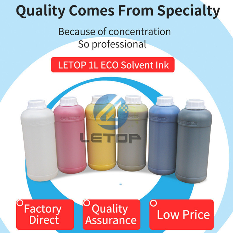 High Quality Letop Outdoor Printer 1L Eco Solvent Ink DX5 XP600 DX7 i3200 Printhead Eco Solvent Digital Printing Ink