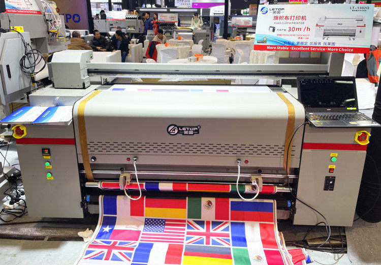 Letop LT-1302Q CMYK Ink 1200mm DYE ink Printer i3200  Printhead Automatic Flag Cloth Printer