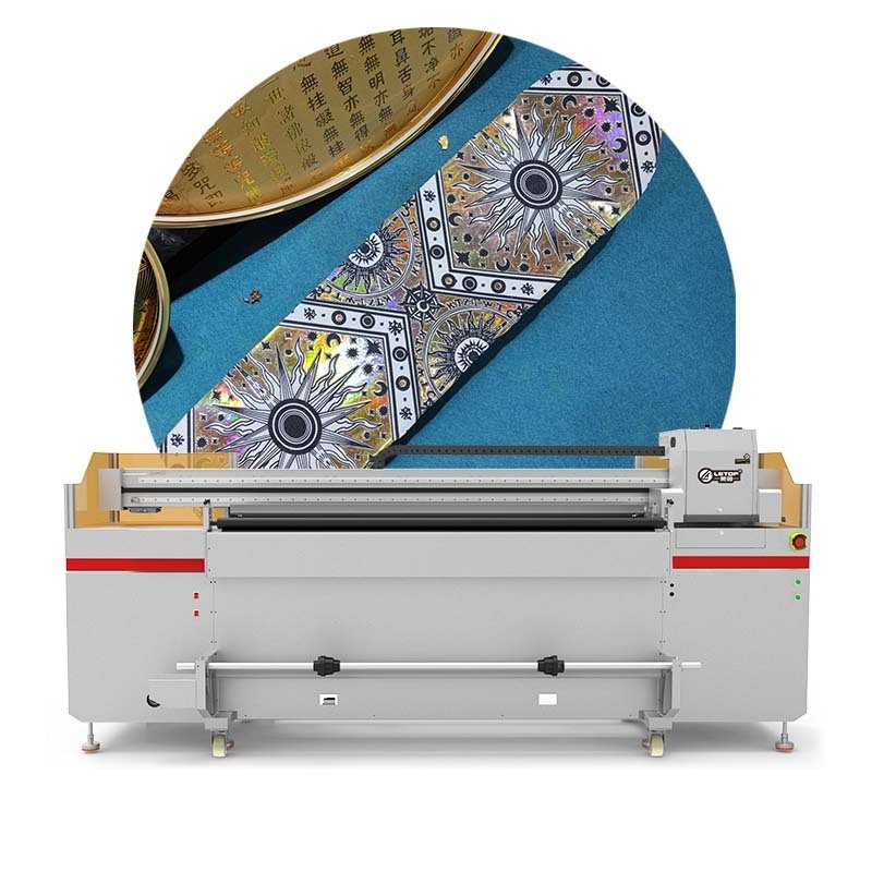 Professional 1.9 Meters Multifunctional Inkjet Printers I3200-U1 Head UV Printer Hybrid 1800 Carpet Printing Machine Digital