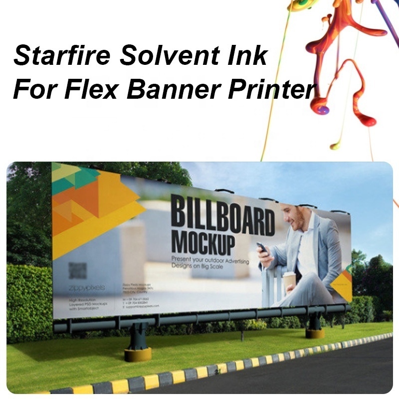 5L Satrfire Flexo Banner Inks Roll Digital Printing Plotter Machine 10ft Large Format Flex Printer Solvent Based Printing Ink