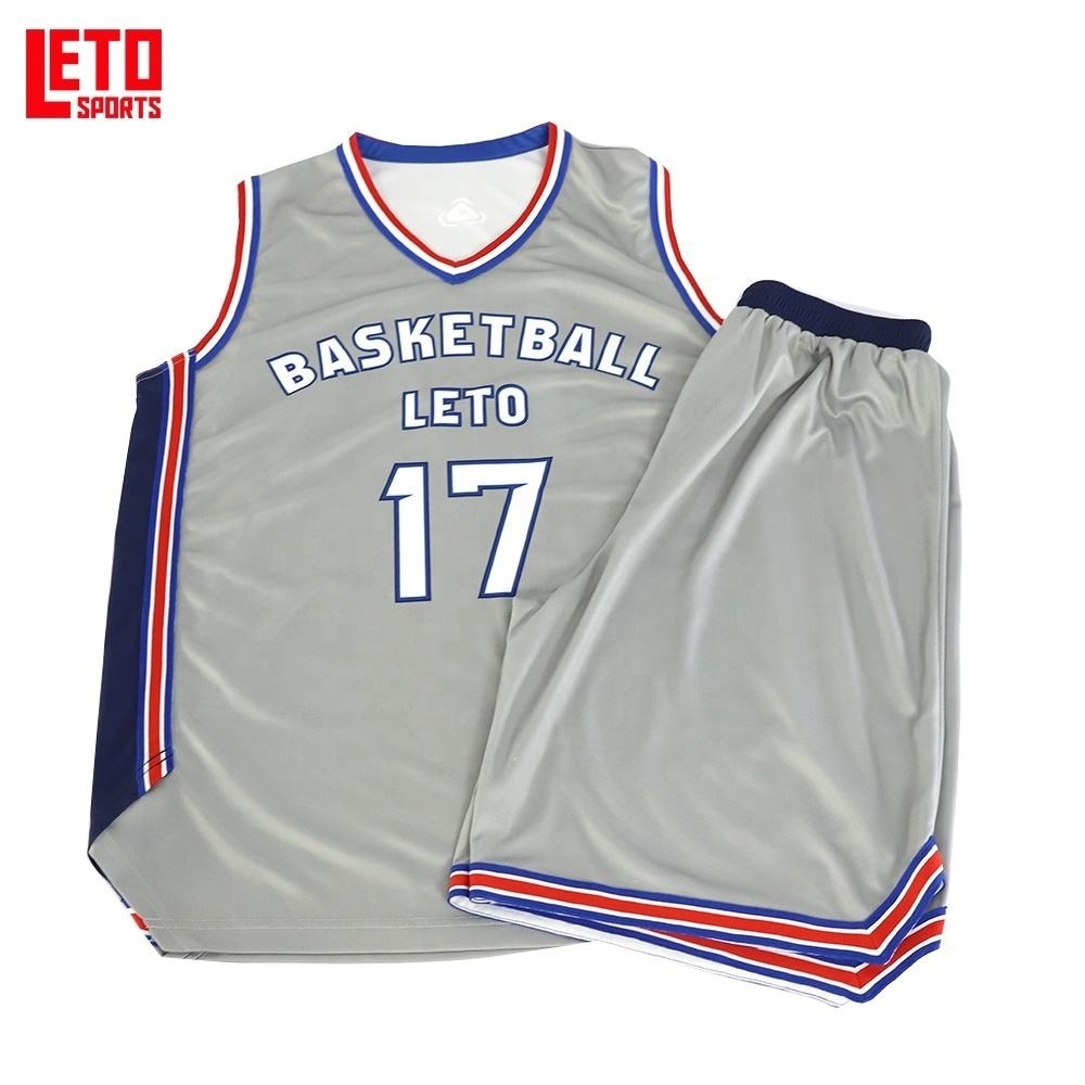 Wholesales New Fashion Design Youth V Neck Basketball Uniforms Boys Basketball Jerseys Print American Team Men Basketball Shirt