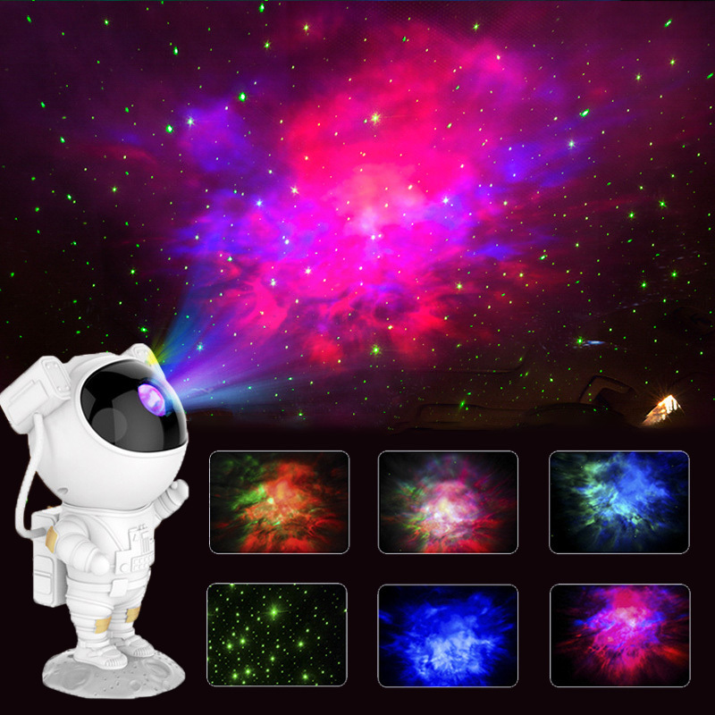 Star Projector Starry Sky Night Light Astronaut Lamp Home Room Decor Decoration Bedroom Decorative Luminaires Gift