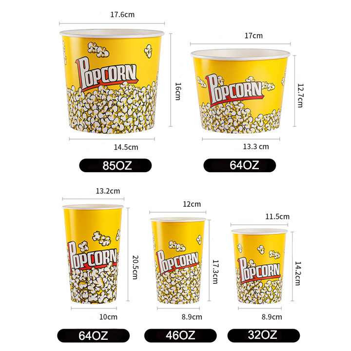 Wholesale Hot Sale Factory Directly Custom Logo Printed Hight Quality Popcorn Buckets