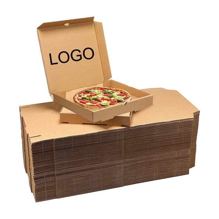 Wholesale corrugated custom 12 inch pizza box white cardboard pizza box custom logo takeout custom pizza boxes