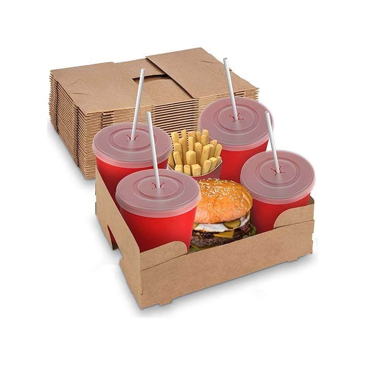 Wholesale Custom Burger Box Takeaway Fast Food Lunch Kraft Paper Packing Boxes For Stadiums Theaters Cinemas