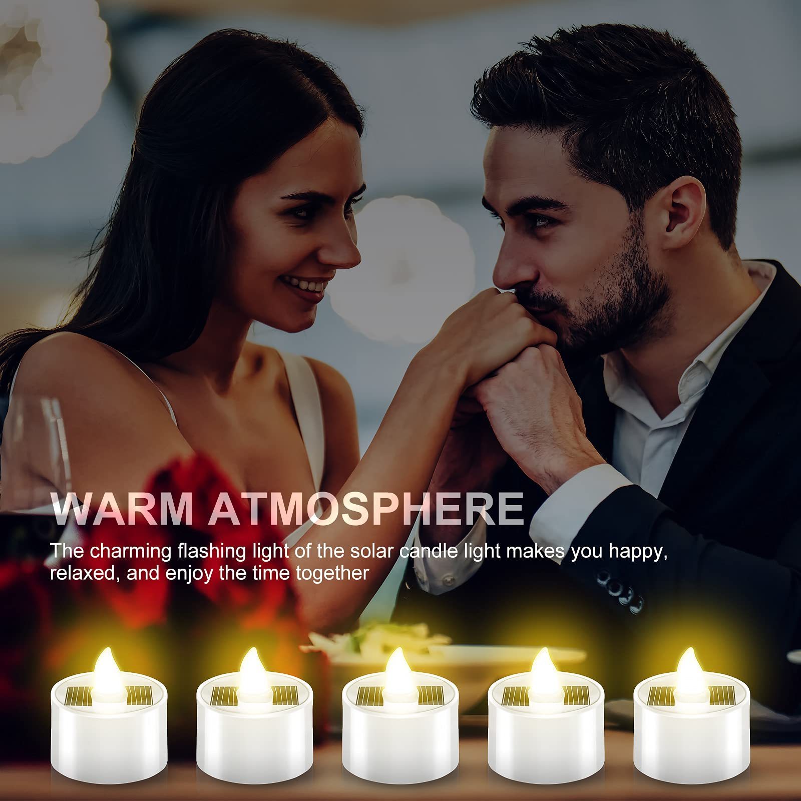 Led Candles Lights Outdoor LED Tea Lights With Romantic Solar Candle Light For Home Wedding Party