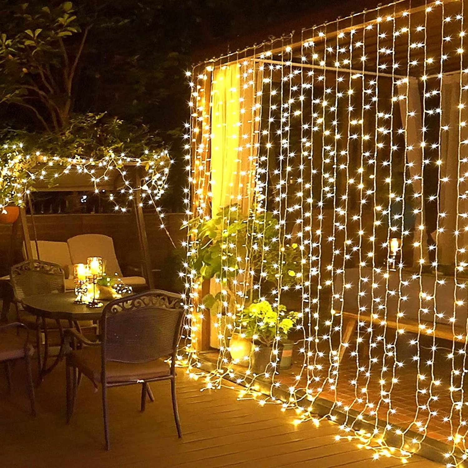 300 LED Icicle Curtain light twinkle star Fairy garland chain String Lights wall window backdrop Christmas lights