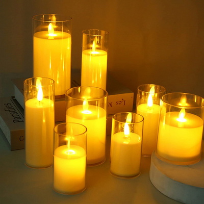 Wholesale Led Christmas Electronic Candle Flickering Flameless Pillar LED Candles Light